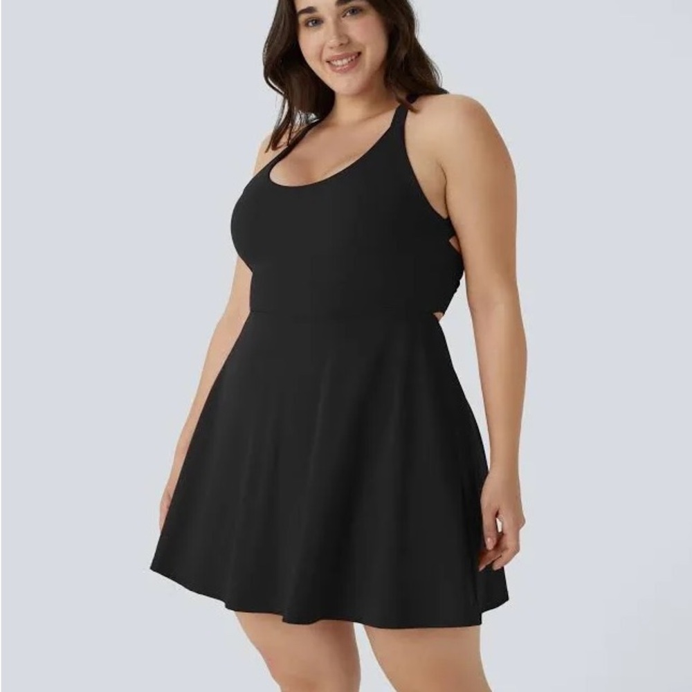 Halara Play it my Way Open Back Backless Twisted Active Dress NEW 4X